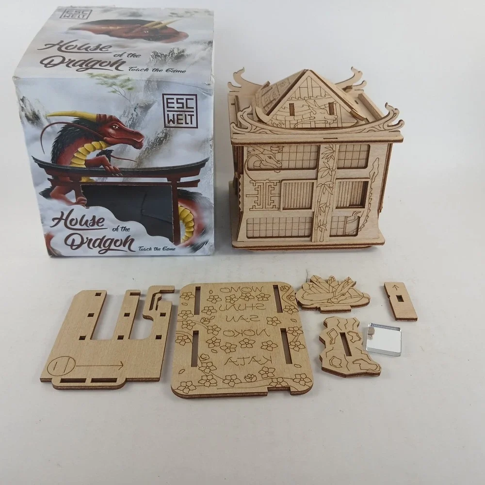 House Of The Dragon Touch The Game Escape Welt Money Box 3D Wooden Puzzle Game
